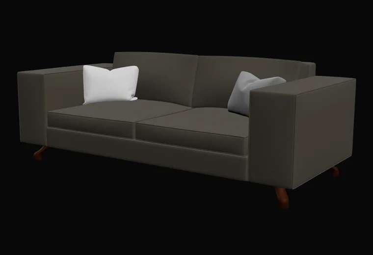 Sofa w konfiguratorze 3D — Tkanina grafitowa