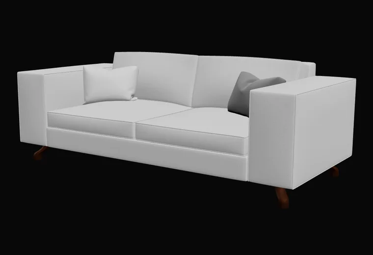 Sofa w konfiguratorze 3D — Tkanina jasnoszara
