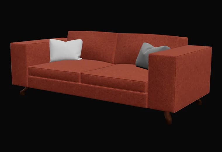Sofa w konfiguratorze 3D — Tkanina rdzawa