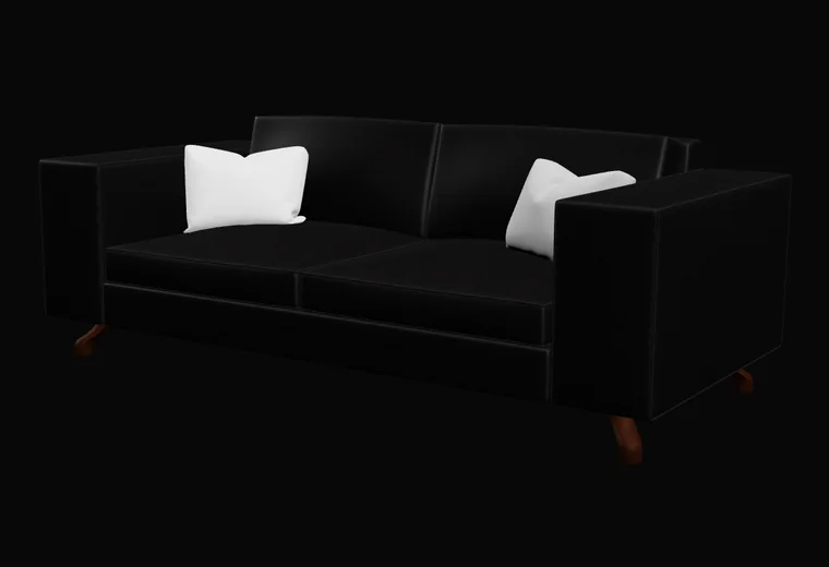 Sofa w konfiguratorze 3D — Skóra czarna